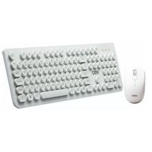 Teclado e Mouse Sem Fio Oex Pop Branco