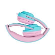 Headset Kids Sugar Com Microfone - Potência 15Mw - OEX Kids Rosa/Verde