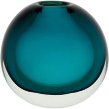 Vaso 14X12X12Cm Vidro Azul Gs