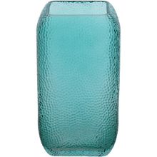 Vaso  Vidro Azul 25x16x16Cm Gs
