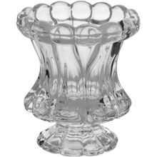 Castiçal Vidro Transparente 9x8x8cm - GS