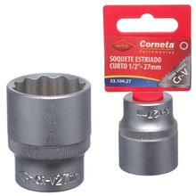 Soquete Estriado Curto 1/2 27Mm Corneta