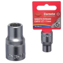 Soquete Estriado Curto 1/2 11Mm Corneta
