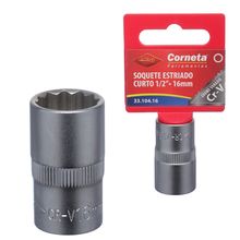 Soquete Estriado Curto 1/2 16Mm Corneta