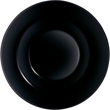 Prato Pasta Friend'S Time  Vidro Temperado Preto Luminarc