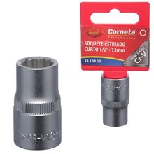 Soquete Estriado Curto 1/2 13Mm Corneta