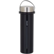 Garrafa Térmica 23X6X6 cm 450ml Inox Preto Parede Dupla Enjoy
