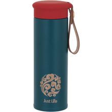 Garrafa Térmica 20X6X6 cm 450ml Inox Verde Parede Dupla Just Life