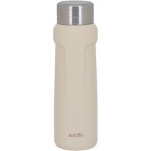 Garrafa Térmica 23X7X7 cm 500ml Inox Branco Parede Dupla Just Life