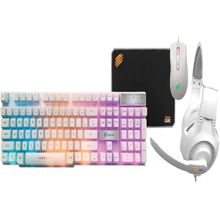 Combo Thunder Teclado Tm306 Branco Oex Games