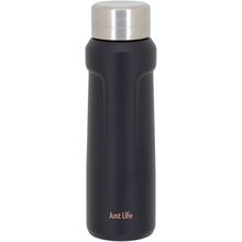 Garrafa Térmica 23X7X7 cm 500ml Inox Preto Parede Dupla Just Life
