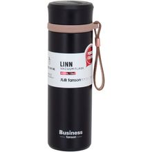 Garrafa Térmica 21X6X6 cm 500ml Inox Preto Parede Dupla Business