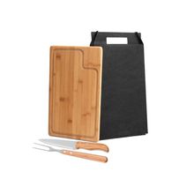 Conjunto Para Churrasco Em Bambu/Inox Texas - 3 Pçs Welf