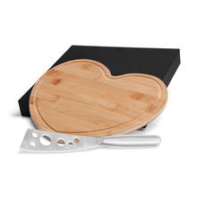 Conjunto Para Queijo Em Bambu/Inox - 2 Pçs Welf
