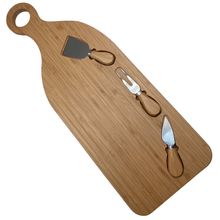 Jogo Para Queijo Com Tabua De Bambu 56X20cm Zahav