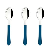 Conjunto Colher Mesa Inox 3 Peças Leme Azul Tramontina