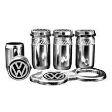 Bico Tampa Pino de Válvula Antifurto Cromado Para Roda Emblema VW Volkswagen