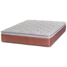 Colchão Queen Size Luckspuma Madri com Molas Bonnel e Pillow Top 30x158x198cm - Rústico Marrom/Branco