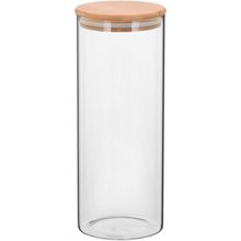 Pote 25X10X10 cm 1,4L Borosilicato Transparente Com Tampa Bambu Table - GS