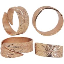 Anel Guardanapo 4 peças Metal Cobre Home&Co 2X5X5Cm