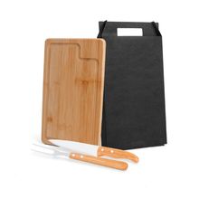 Conjunto Para Churrasco Em Bambu/Inox Dallas - 3 Pçs Welf