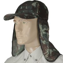Boné Camuflado Com Saia Proteção Solar Nuca Pescoço Oxford