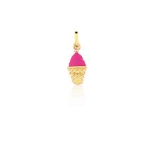 Pingente Sorvete com esmalte Pink em Ouro 18K Coleção Teen Ouro
