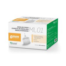 Agulha 6mm para Caneta de Insulina Medlevensohn 100 Unid