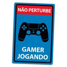 Placa Decorativa 24x16 GAMER JOGANDO PS - Beek
