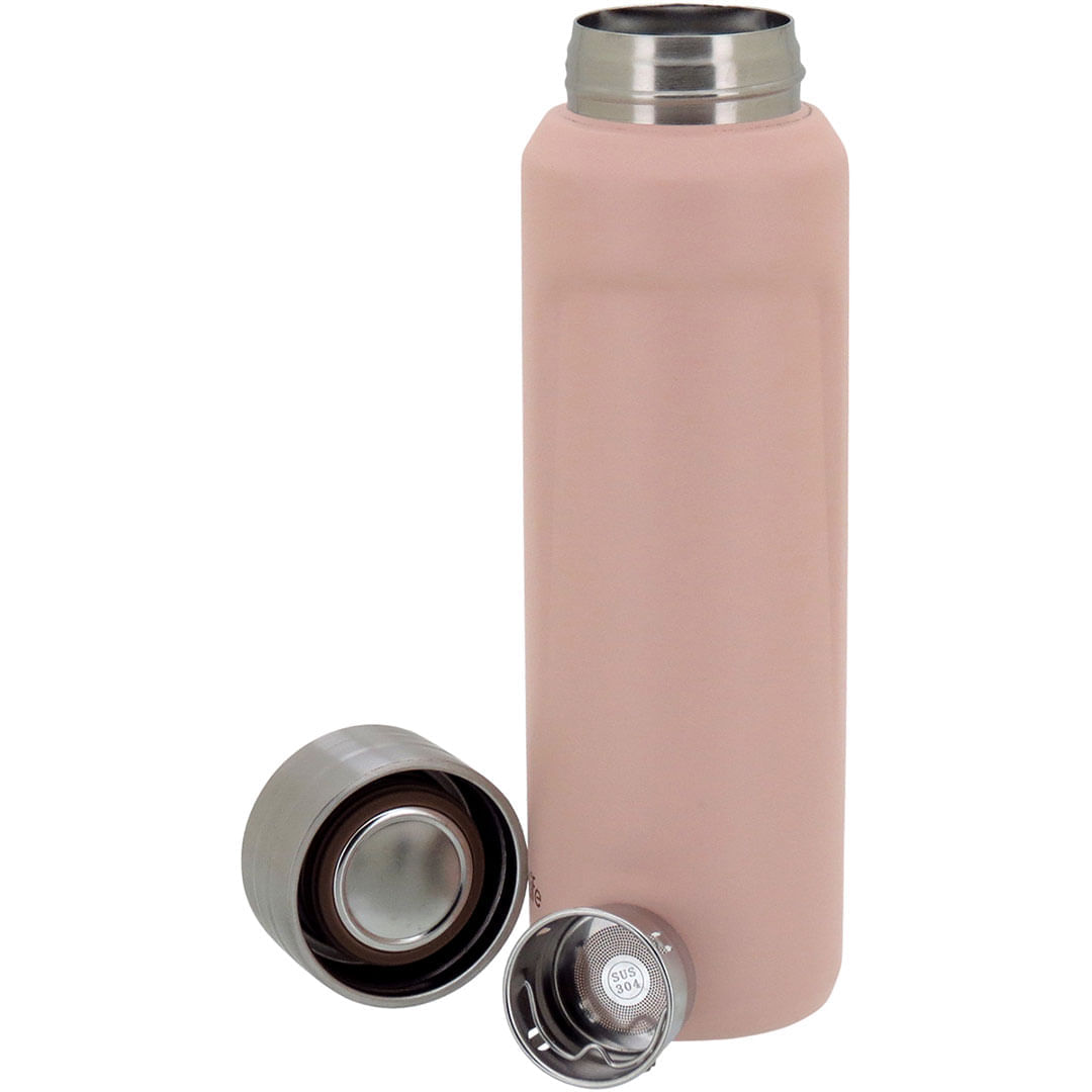 Garrafa Térmica de Inox Matte Pink - 500ml - socd-mob