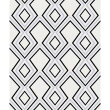 Papel De Parede Vinílico 10mX53cm BG e PT Geométrico D184635