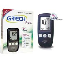 Medidor de Glicose G-Tech Free No Code com 10 tiras