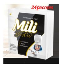 Guardanapo Mili Bistro Folha Dupla 30x29,5cm- 24 Pacotes  c/ 50un *