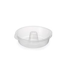 Forma de Pudim Para Microondas Plástico Transparente 1,9L