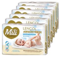 Trocador Descartável Mili  Love&amp;Care 12 Pacotes c/ 5 unidades