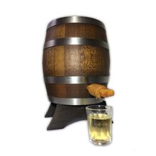 Barril De Carvalho Carote Tonél Para Cachaça 2 Ltrs Vertical