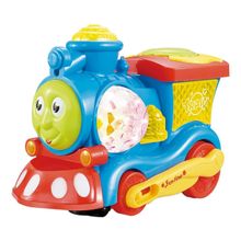 Trem de Brinquedo Bate e Volta Com Luzes Dm Toys - 5101