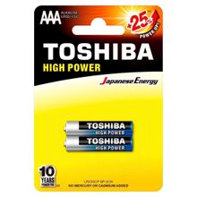 Pilha Alcalina AAA Toshiba 1,5V LR03GCP (C/2 Pilhas)