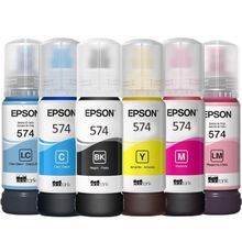 Kit 6 Cores Refil Tinta Original T574 Epson L8050 L18050
