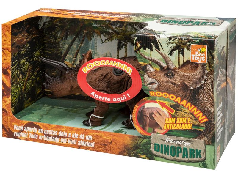 Dinossauro Robô Triceratops com Luz e Som Sakes - minipreco