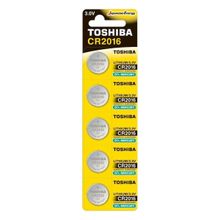 Pilha Moeda Lithium 3V CR2016 C/ 5 Pilhas Toshiba