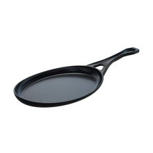 Frigideira Oval Cabo Ferro Fundido Servir Porção 25x18cm