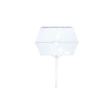 Lixeira de Rua Tela Moeda Retangular 60cm Tampa Branca