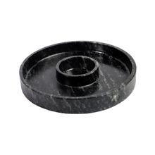 Prato com Molheira Servir Porção Carnes Pedra Sabão P 22cm
