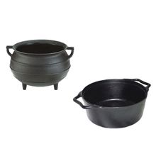 Kit Miniaturas Caldeirão Ferro Fundido e Panela Caçarola 8cm