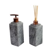 Kit Banheiro Bancada Lavabo Luxo em Pedra Sabão N03 Rosê