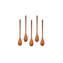 Kit 5 Peças Colher De Pau Madeira Modelos Mingau 27 Cm