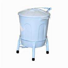 Lixeira Plástica com Suporte Pedal em Aço Branca 10 Litros