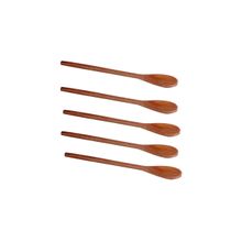 Kit 10 Peças Colher De Pau Madeira Modelo Intermediário 33 Cm