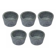 Kit 5 Mini Molheira Tigela Molho Petisco em Pedra Sabão 80ml